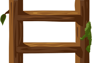 Brown log ladder