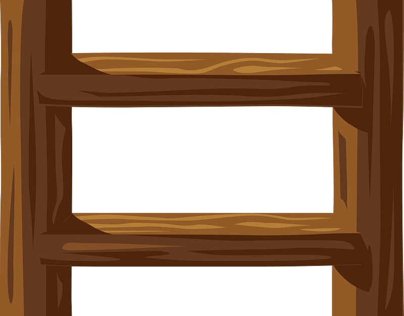 Brown log ladder