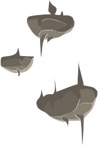 Grey rock ladder