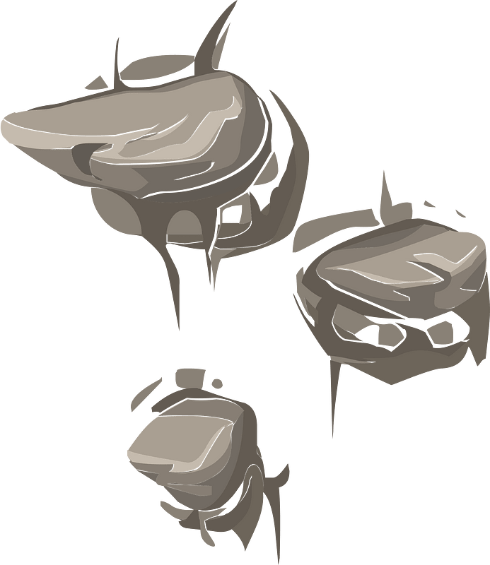 Grey rock ladder