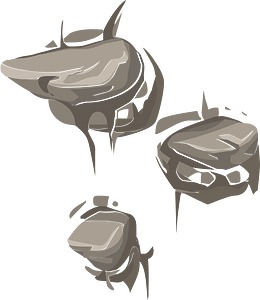 Grey rock ladder