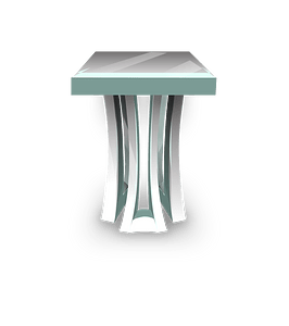 Glass pedestal