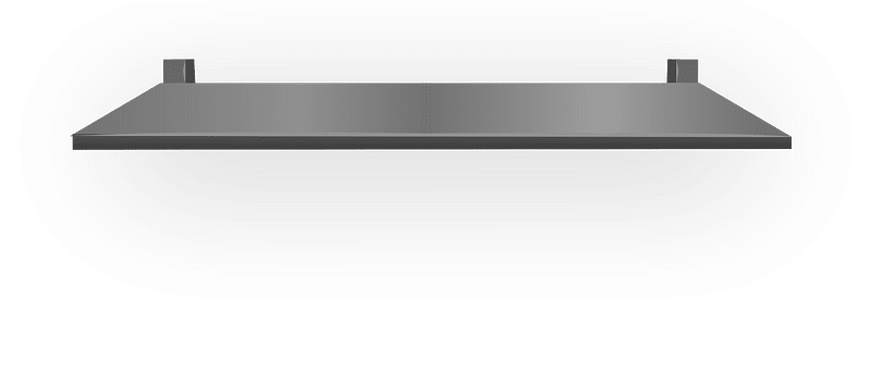 Basic black wall shelf
