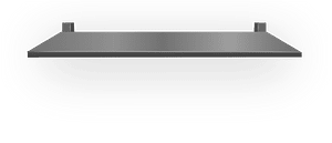Basic black wall shelf