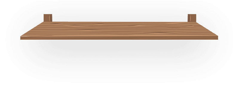 Basic wood wall shelf