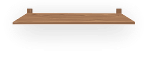 Basic wood wall shelf