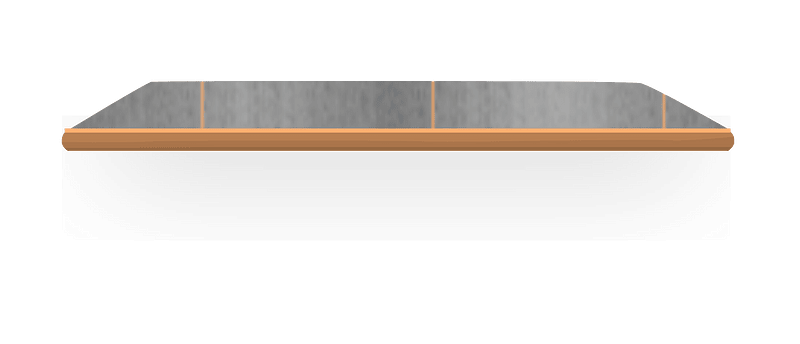 Birch veneer shelf