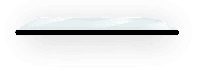 Blue grey wall shelf