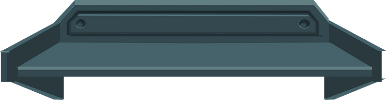 Dark blue spaceship shelf