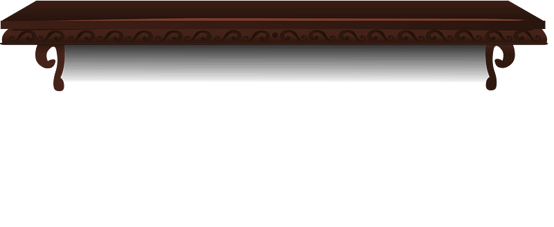 Red fancy shelf