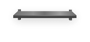 Small basic black wall shelf