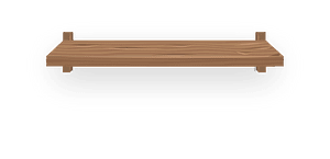Small basic wood wall shelf