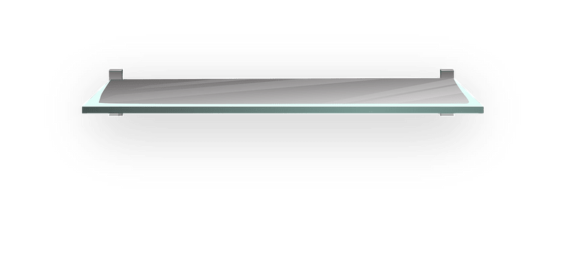 Small glass wall shelf