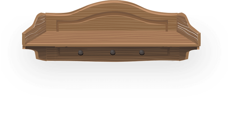 Wooden wall shelf