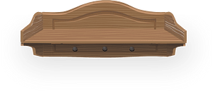 Wooden wall shelf