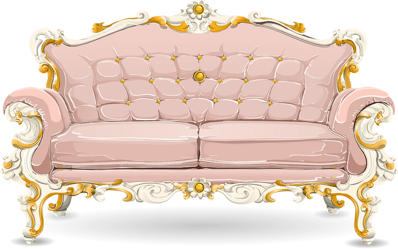 Baroque pink sofa