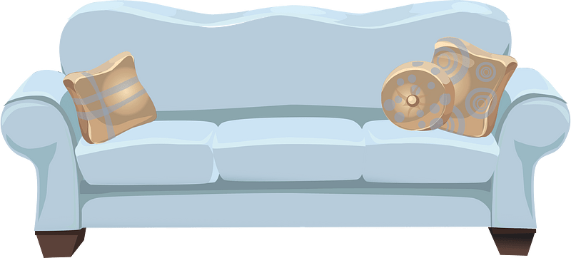 Powder blue sofa