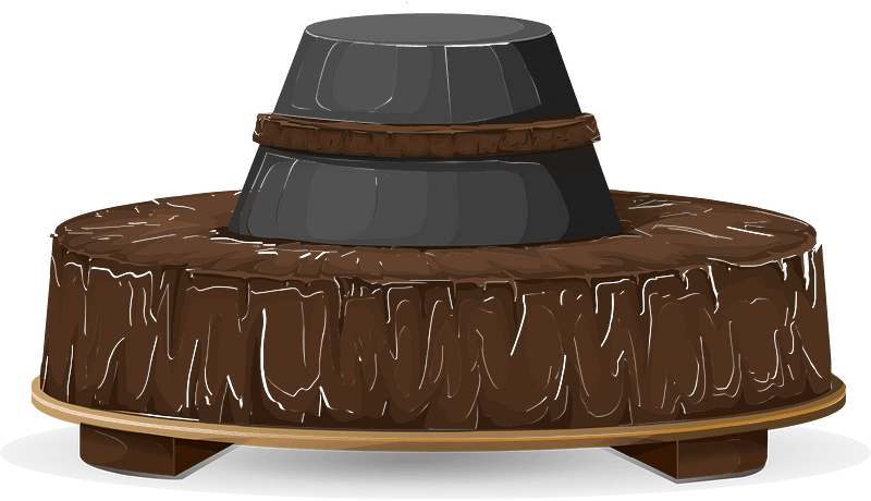 Round black sofa