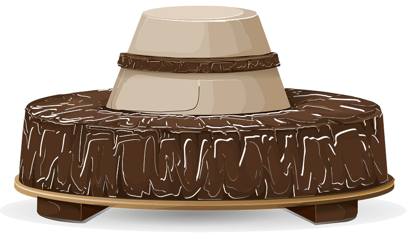 Round brown sofa
