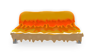 Slimy orange fantasy sofa