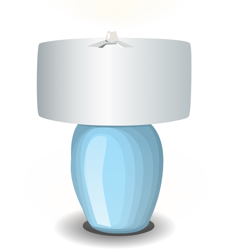 Blue table lamp