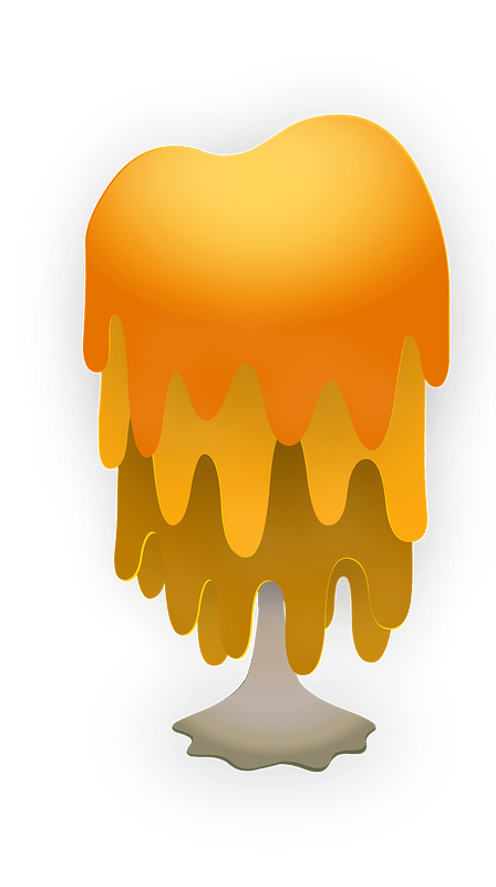 Slimy yellow fantasy table lamp