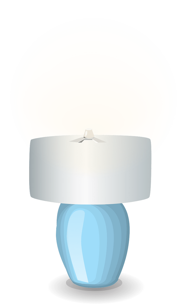 Whipe blue table lamp