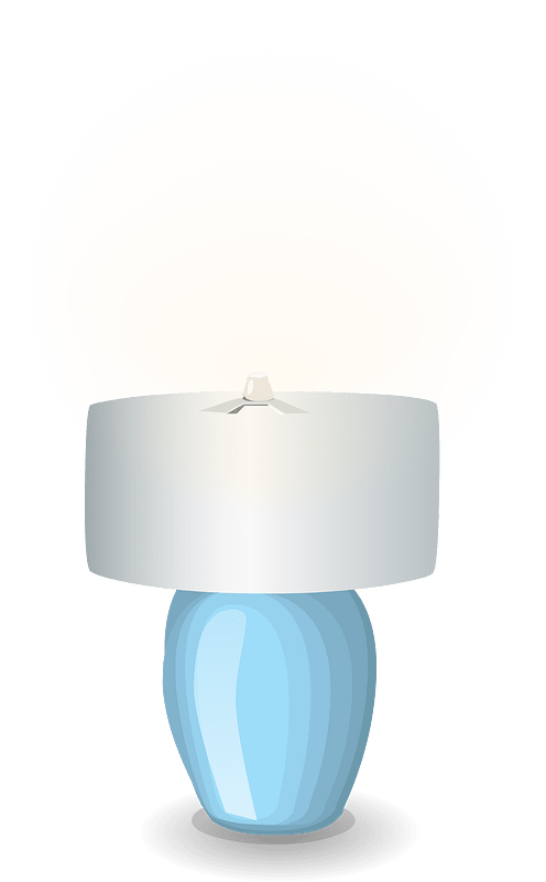 Whipe blue table lamp
