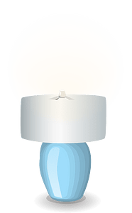 Whipe blue table lamp