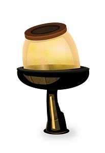 Yellow firefly jar table lamp