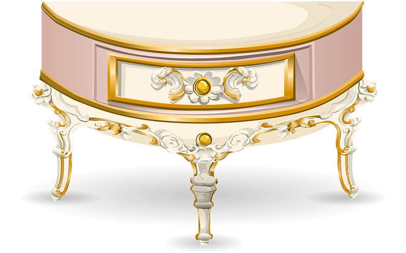 Baroque pink side table