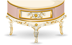 Baroque pink side table