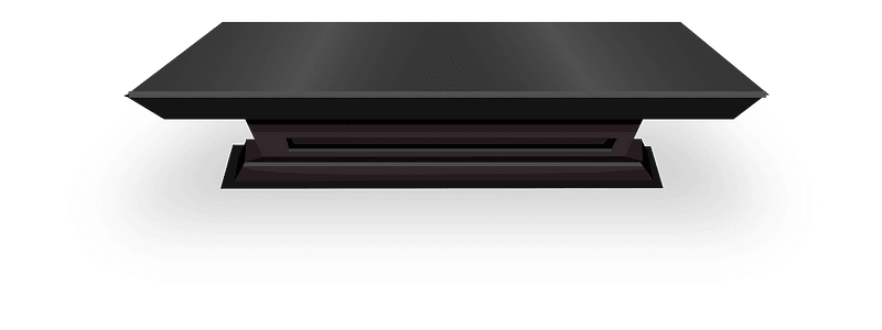 Black penthouse coffee table