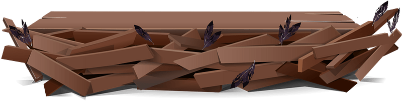 Brown rook nest fantasy coffee table