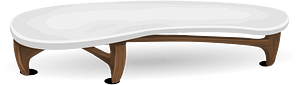 Danish modern white coffee table