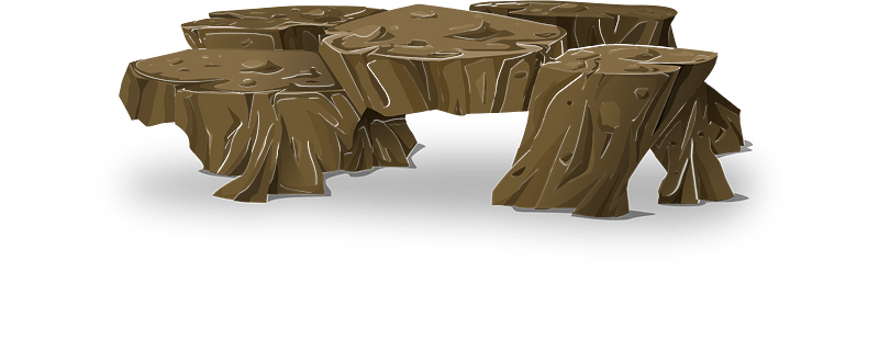 Dark grey rock fantasy coffee table