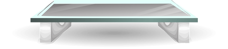 Glass coffee table