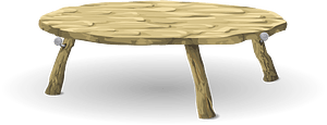 Light brown wooden table