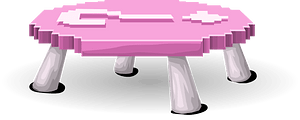 Pink questioning table