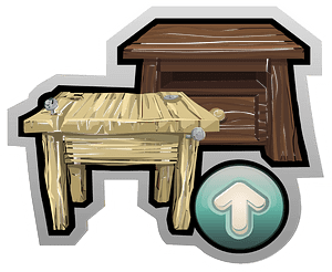 Two wooden tables