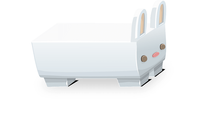 White bunny fantasy coffee table