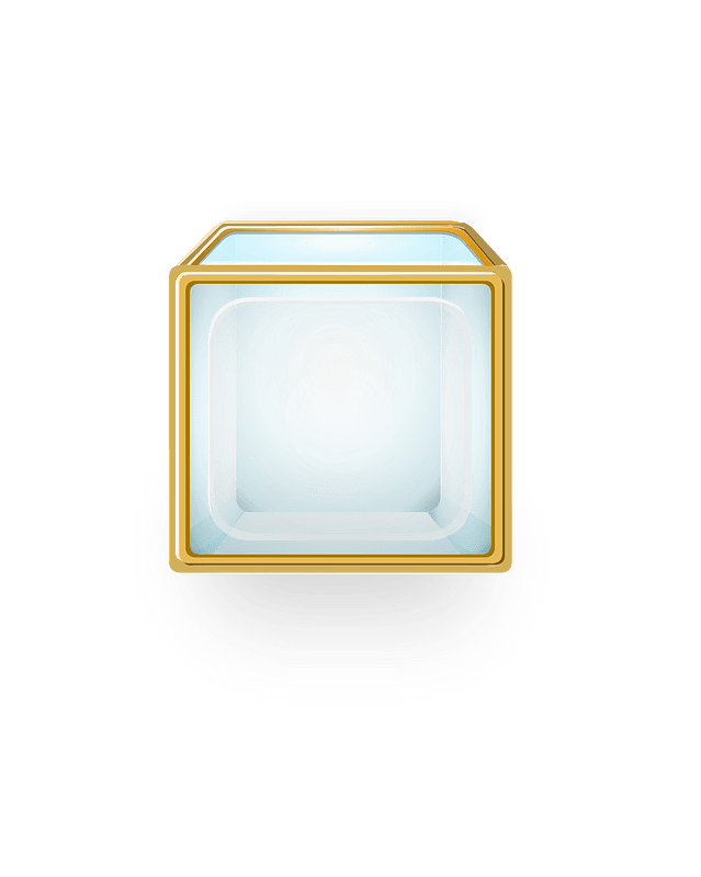 Blue glass display box