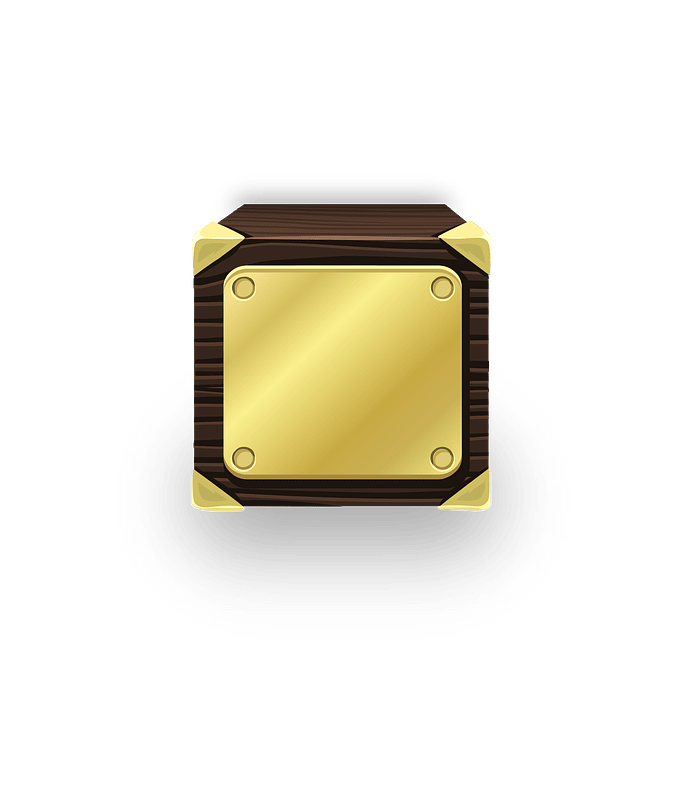 Gold plated storage display box