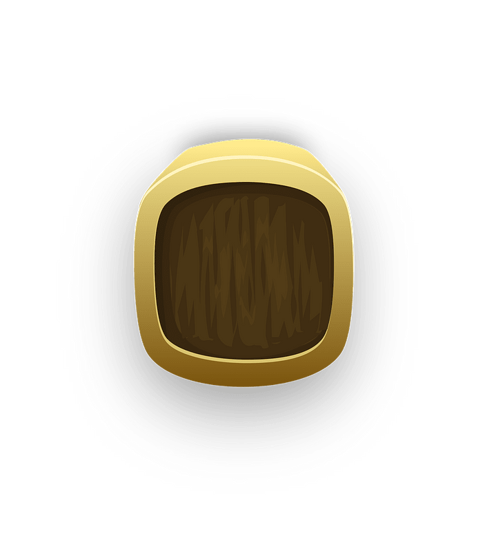 Golden emblem storage display box