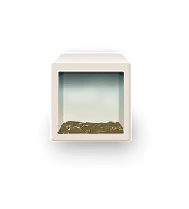 White diorama display box