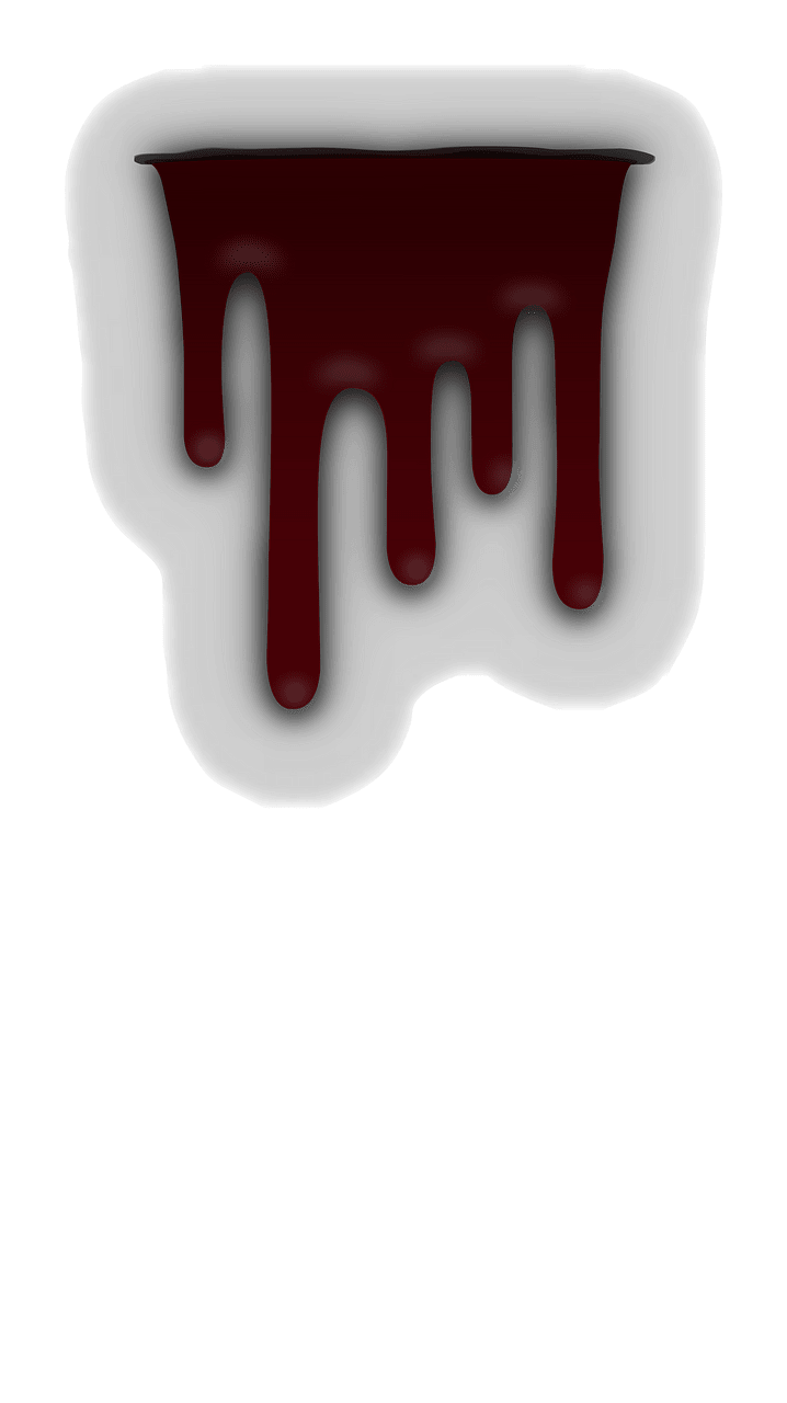 Red slimy wall decor