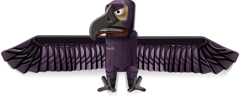 Rook totem wall decor