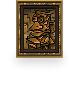 Wall decor cubist painting