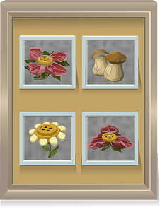 Wall decor flower painting