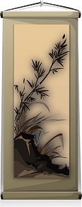 Wall decor japanese ink painting